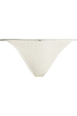 HUGO BOSS Tanga in pizzo con monogrammi e dettaglio con logo