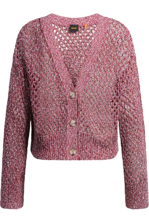 HUGO BOSS Cardigan reversibile con lavorazione aperta