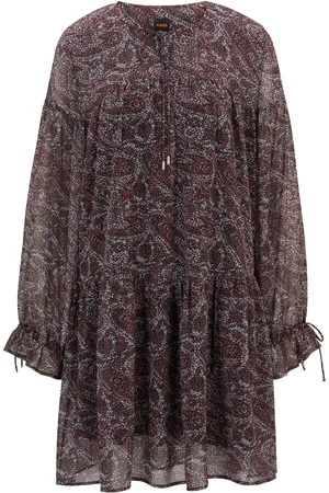 HUGO BOSS Vestito con stampa Paisley e lacci