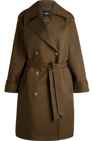 HUGO BOSS Cappotto doppiopetto in cotone idrorepellente