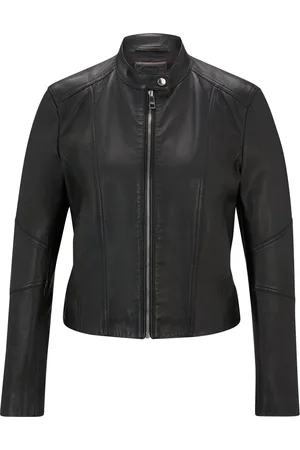 HUGO BOSS Giubbotto regular fit in pelle martellata