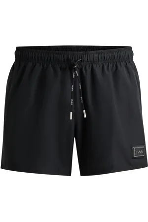HUGO BOSS Boxer da mare con dettagli brandizzati e logo in metallo