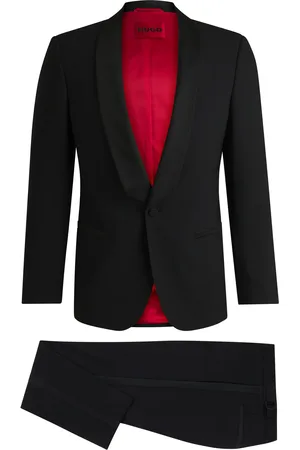 HUGO BOSS Abito da sera slim fit in tessuto elasticizzato lavabile