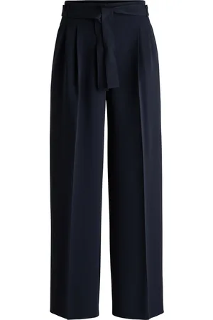 HUGO BOSS Pantaloni relaxed fit in crêpe giapponese antipiega