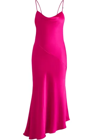 HUGO BOSS Vestito in satin con orlo asimmetrico