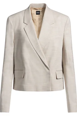 HUGO BOSS Blazer regular fit in tessuto elasticizzato mélange