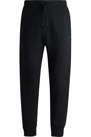HUGO BOSS Pantaloni della tuta in cotone elasticizzato con logo stampato