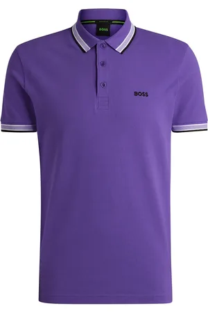 HUGO BOSS Polo paddy in piqué di cotone con logo sul sottocollo
