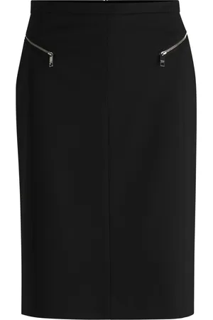HUGO BOSS Gonna a tubino in materiale elasticizzato con tasche con zip
