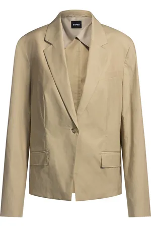 HUGO BOSS Blazer a un bottone in leggero cotone elasticizzato