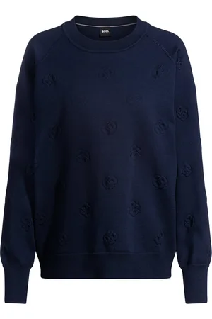 HUGO BOSS Maglione in misto lana con monogrammi Double B goffrati