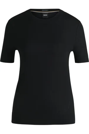 HUGO BOSS Maglione a maniche corte in lana merino