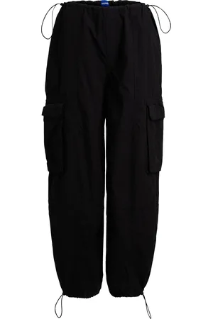 HUGO BOSS Pantaloni parachute oversize in popeline di cotone