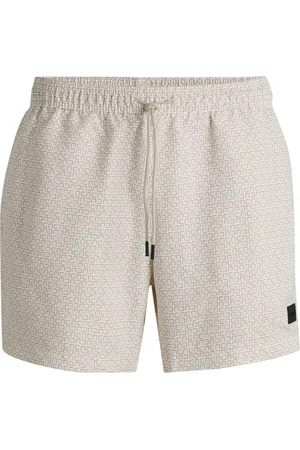 HUGO BOSS Boxer da mare con stampa all-over e coulisse