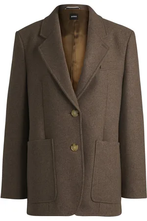 HUGO BOSS Blazer oversize in misto lana mélange