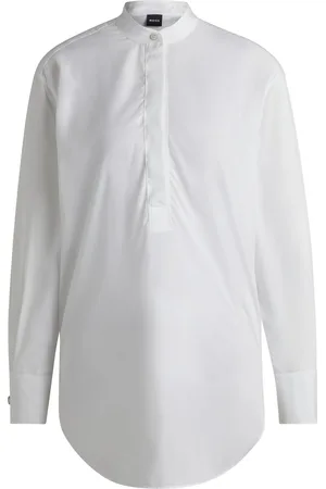 HUGO BOSS Camicetta relaxed fit in popeline facile da stirare
