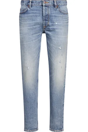 HUGO BOSS Jeans con fit affusolato in denim rigido blu
