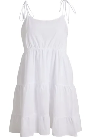 HUGO BOSS Vestito in cotone a strati con spalline annodate