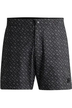 HUGO BOSS Boxer da mare ad asciugatura rapida con monogrammi stampati