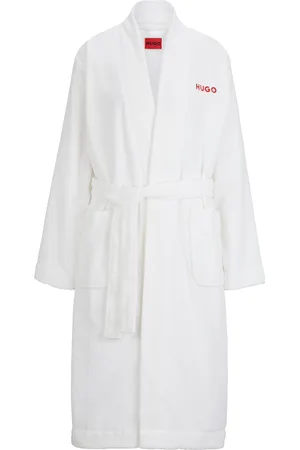 HUGO BOSS Vestaglia in terry di cotone con logo ricamato