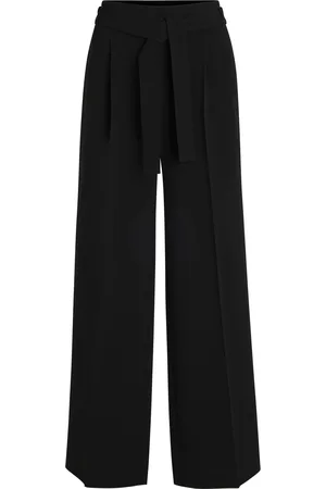 HUGO BOSS Pantaloni relaxed fit in crêpe giapponese antipiega