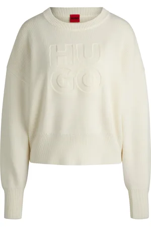 HUGO BOSS Maglione relaxed fit con logo goffrato