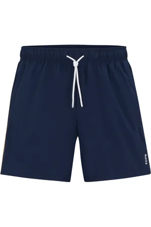 HUGO BOSS Boxer da mare con righe tipiche del marchio e logo