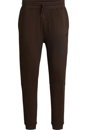 HUGO BOSS Pantaloni della tuta in terry di cotone con toppa con logo