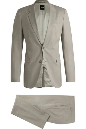 HUGO BOSS Abito slim fit gessato in lana vergine