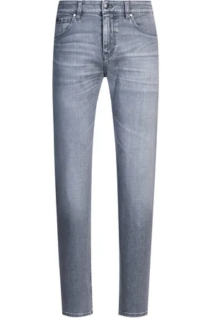 HUGO BOSS Jeans Maine regular fit in denim italiano grigio