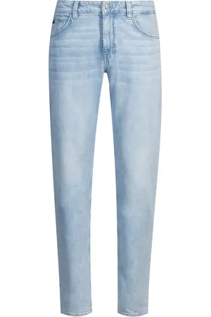 HUGO BOSS Jeans regular fit Maine in denim blu elasticizzato meccanicamente