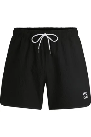 HUGO BOSS Boxer da mare con lavorazione a nido d