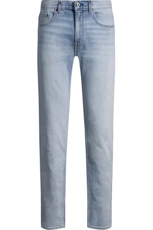 HUGO BOSS Jeans slim fit in denim blu stone-washed
