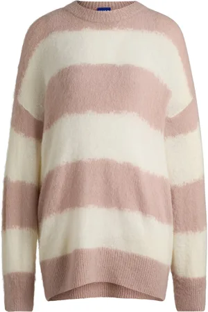 HUGO BOSS Maglione oversize con righe grosse irregolari