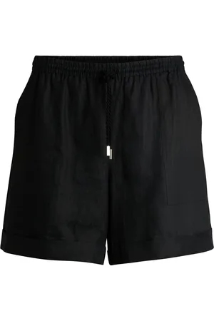HUGO BOSS Bermuda in ramiè con cordoncino ritorto
