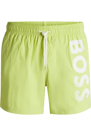 HUGO BOSS Boxer da mare in tessuto ad asciugatura rapida con logo a contrasto