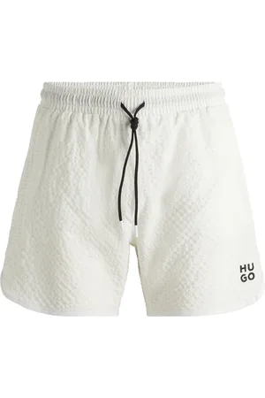 HUGO BOSS Boxer da mare con lavorazione a nido d