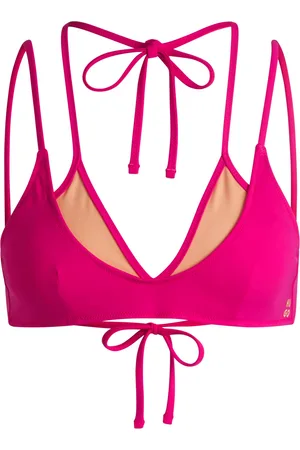 HUGO BOSS Top per bikini bicolore con allacciatura al collo e struttura a strati