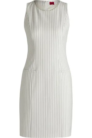 HUGO BOSS Tubino gessato in tessuto elasticizzato