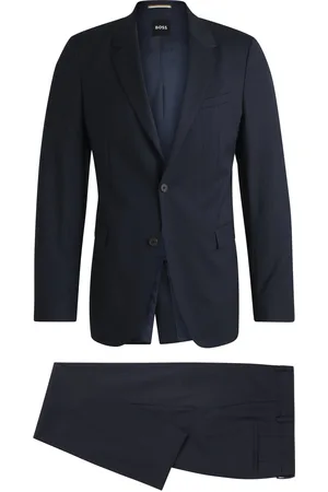 HUGO BOSS Abito slim fit gessato in lana vergine
