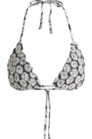 HUGO BOSS Top per bikini annodabile al collo con bordi arricciati
