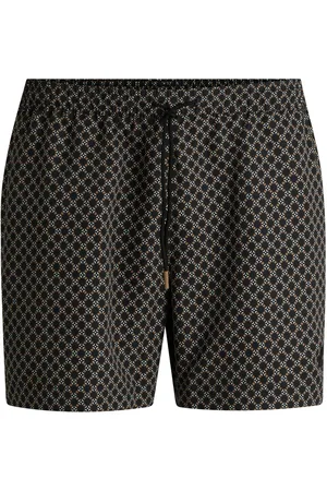 HUGO BOSS Boxer da mare con stampa all-over e coulisse
