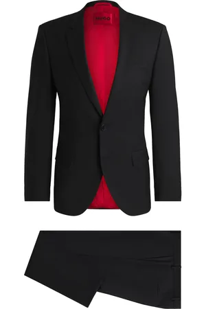 HUGO BOSS Abito slim fit in misto lana elasticizzato ad alte prestazioni