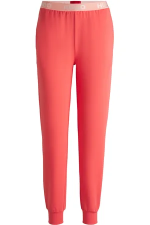 HUGO BOSS Pantaloni della tuta in misto cotone con elastico in vita con logo