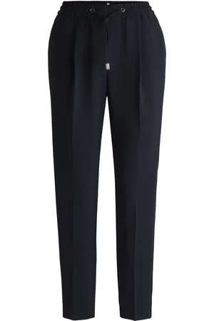 HUGO BOSS Pantaloni regular fit in crêpe giapponese