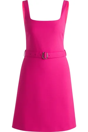 HUGO BOSS Vestito con cintura e spalline larghe
