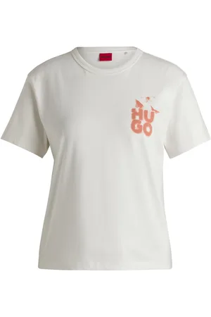 HUGO BOSS T-shirt in cotone con stampa grafica della stagione