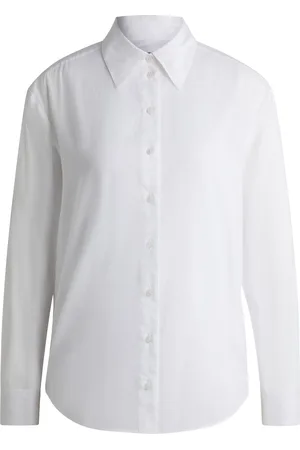 HUGO BOSS Camicetta elegante in voile di cotone