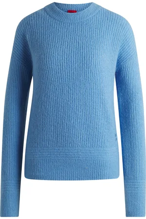 HUGO BOSS Maglione relaxed fit con righe orizzontali lavorate a maglia
