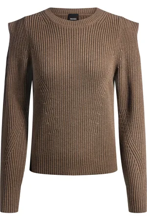 HUGO BOSS Maglione lavorato con dettaglio sulla spalla